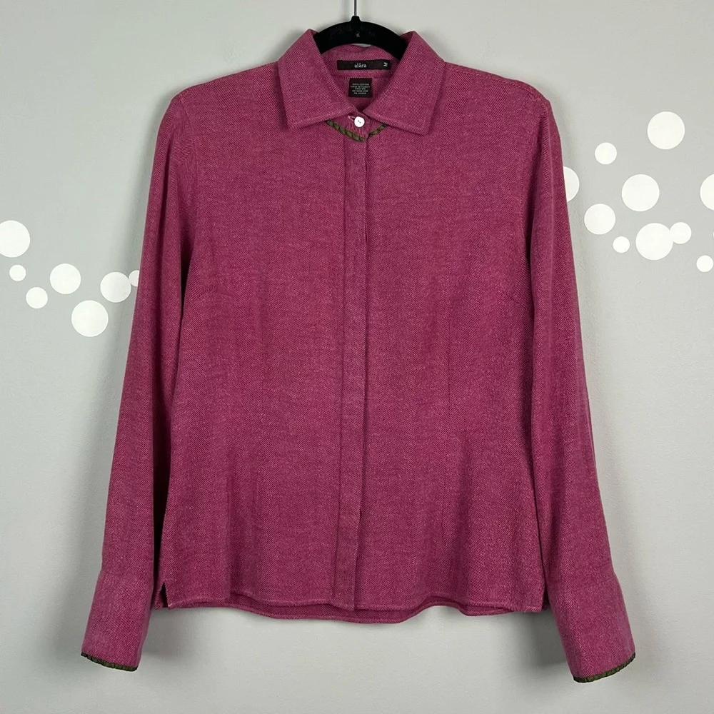 Alara Cotton Button-Up Top Size Medium - Picture 1 of 8